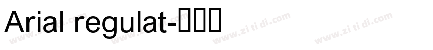 Arial regulat字体转换